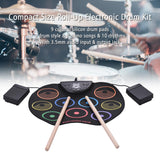 Maxbell Electronic Drum Set Compact Practice Drum Pad Machine for Kids Birthday Gift