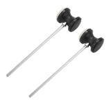 Maxbell 2x Drum Pedal Beater Metal Shaft Stainless Steel Handle Kick Drum Foot Pedal