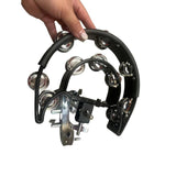 Maxbell Double Row Tambourine Metal Mountable Tambourine for Singers Composers Gifts