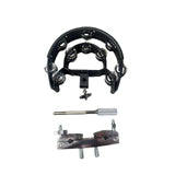 Maxbell Double Row Tambourine Metal Mountable Tambourine for Singers Composers Gifts