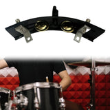 Maxbell Tambourine with Mount Drummer Gifts Sturdy Percussion Instrument Accessories black