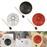 Maxbell Steel Drum 3 inch 6 Tones Portable Yoga Drum for Travel Parties Education Black