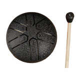 Maxbell Steel Drum 3 inch 6 Tones Portable Yoga Drum for Travel Parties Education Black