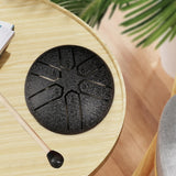 Maxbell Steel Drum 3 inch 6 Tones Portable Yoga Drum for Travel Parties Education Black