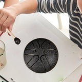 Maxbell Steel Drum 3 inch 6 Tones Portable Yoga Drum for Travel Parties Education Black