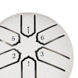 Maxbell Steel Drum 3 inch 6 Tones Portable Yoga Drum for Travel Parties Education White