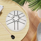 Maxbell Steel Drum 3 inch 6 Tones Portable Yoga Drum for Travel Parties Education White