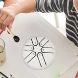 Maxbell Steel Drum 3 inch 6 Tones Portable Yoga Drum for Travel Parties Education White