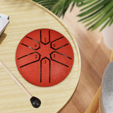 Maxbell Steel Drum 3 inch 6 Tones Portable Yoga Drum for Travel Parties Education Red