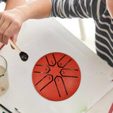 Maxbell Steel Drum 3 inch 6 Tones Portable Yoga Drum for Travel Parties Education Red