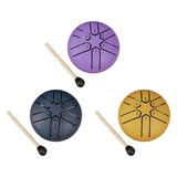 Maxbell 6 Notes Steel Drum Handmade Steel Steel Drum for Travel Concert Meditation Purple