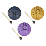 Maxbell 6 Notes Steel Drum Handmade Steel Steel Drum for Travel Concert Meditation Purple