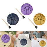 Maxbell 6 Notes Steel Drum Handmade Steel Steel Drum for Travel Concert Meditation Purple