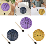 Maxbell 6 Notes Steel Drum Handmade Steel Steel Drum for Travel Concert Meditation Purple