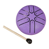 Maxbell 6 Notes Steel Drum Handmade Steel Steel Drum for Travel Concert Meditation Purple