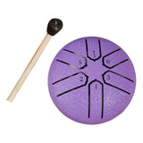 Maxbell 6 Notes Steel Drum Handmade Steel Steel Drum for Travel Concert Meditation Purple