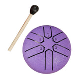 Maxbell 6 Notes Steel Drum Handmade Steel Steel Drum for Travel Concert Meditation Purple
