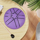 Maxbell 6 Notes Steel Drum Handmade Steel Steel Drum for Travel Concert Meditation Purple