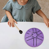 Maxbell 6 Notes Steel Drum Handmade Steel Steel Drum for Travel Concert Meditation Purple