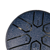 Maxbell 6 Notes Steel Drum Handmade Steel Steel Drum for Travel Concert Meditation Blue