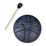 Maxbell 6 Notes Steel Drum Handmade Steel Steel Drum for Travel Concert Meditation Blue