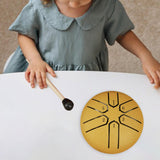 Maxbell 6 Notes Steel Drum Handmade Steel Steel Drum for Travel Concert Meditation Golden