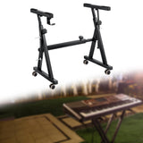 Maxbell Z Shaped Keyboard Stand Iron with Wheels Musical Keyboard Stand for Beginner