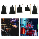 Maxbell Metal Cowbell with Stick Music Cowbell for Drum Set Celebration Sport Events 8inch