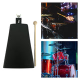 Maxbell Metal Cowbell with Stick Music Cowbell for Drum Set Celebration Sport Events 8inch