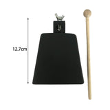 Maxbell Metal Cowbell with Stick Music Cowbell for Drum Set Celebration Sport Events 5inch