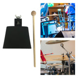 Maxbell Metal Cowbell with Stick Music Cowbell for Drum Set Celebration Sport Events 4inch