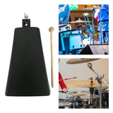 Maxbell Metal Cowbell with Stick Music Cowbell for Drum Set Celebration Sport Events 9inch