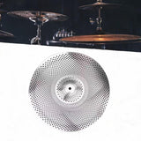 Maxbell Drum Cymbal Sturdy Drum Accessories Low Volume Practice Cymbal for Beginners 14inch