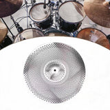 Maxbell Drum Cymbal Sturdy Drum Accessories Low Volume Practice Cymbal for Beginners 14inch