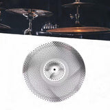Maxbell Drum Cymbal Sturdy Drum Accessories Low Volume Practice Cymbal for Beginners 16inch