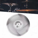 Maxbell Drum Cymbal Sturdy Drum Accessories Low Volume Practice Cymbal for Beginners 18inch
