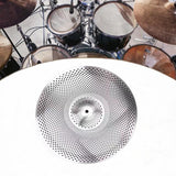 Maxbell Drum Cymbal Sturdy Drum Accessories Low Volume Practice Cymbal for Beginners 18inch