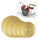 Maxbell 5x Drum Cymbal Replacement Part Alloy Cymbal for Drummer Music Room Drum Set