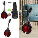 Maxbell Mandolin Musical Instrument 8 String Acoustic Mandolin for Beginner Children Set