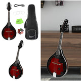Maxbell Mandolin Musical Instrument 8 String Acoustic Mandolin for Beginner Children Set