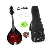 Maxbell Mandolin Musical Instrument 8 String Acoustic Mandolin for Beginner Children Set