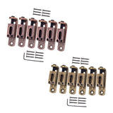 Maxbell 6Pcs Electric Guitar Tremolo Saddles Bridge with Spring Screws Wrench 41.5mm Bronze
