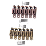 Maxbell 6Pcs Electric Guitar Tremolo Saddles Bridge with Spring Screws Wrench 41.5mm Bronze