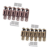 Maxbell 6Pcs Electric Guitar Tremolo Saddles Bridge with Spring Screws Wrench 41.5mm Bronze