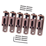 Maxbell 6Pcs Electric Guitar Tremolo Saddles Bridge with Spring Screws Wrench 41.5mm Bronze