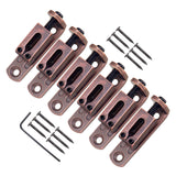 Maxbell 6Pcs Electric Guitar Tremolo Saddles Bridge with Spring Screws Wrench 41.5mm Bronze