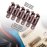 Maxbell 6Pcs Electric Guitar Tremolo Saddles Bridge with Spring Screws Wrench 41.5mm Bronze