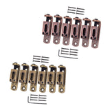 Maxbell 6Pcs Electric Guitar Tremolo Saddles Bridge with Spring Screws Wrench 41.5mm Bronze