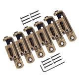 Maxbell 6Pcs Electric Guitar Tremolo Saddles Bridge with Spring Screws Wrench 41.5mm Copper