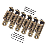 Maxbell 6Pcs Electric Guitar Tremolo Saddles Bridge with Spring Screws Wrench 41.5mm Copper